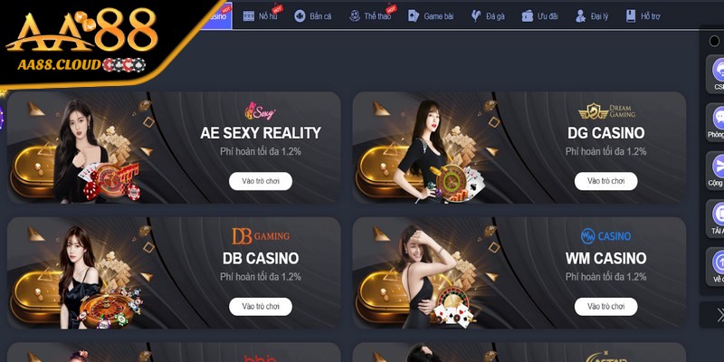 AA88 mang đến cho người chơi một hệ sinh thái giải trí đa dạng