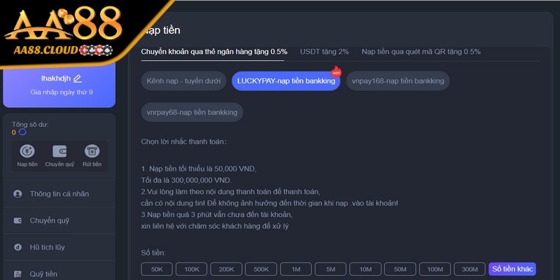 Mọi giao dịch nạp rút đều được đảm bảo sự an toàn tuyệt đối 