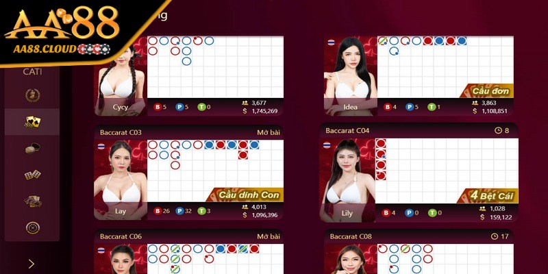 Sảnh game này cung cấp đa dạng các trò chơi trực tiếp