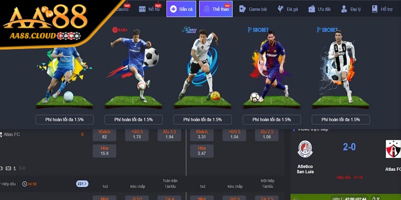 Thể thao được biết đến là một trong những sảnh game nổi bật nhất hiện nay